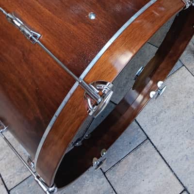 Vintage Refurbished Tromsa Beech Shell Jazz Drumset 20" 10" 13" Frankenstein Custom 70er Jahre - Natur Braun Walnuss image 4
