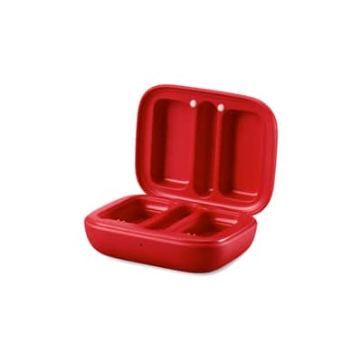 Rode Wireless Micro Microphone Kit (USB-C, Red) with Red Interview Micro Handheld Adapter image 4