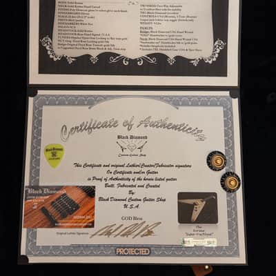 Black Diamond Handmade The Korina "Super V" Natural w/ OHSC, CoA & Floyd Rose image 2