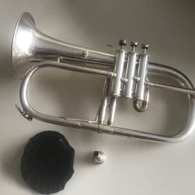 Vintage and Beautiful! Couesnon Paris Flugelhorn circa 1960's with Case, Couesnon Mouthpiece and K& M Stand. Sale Benefits Music Education Nonprofit! image 3