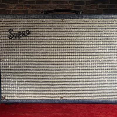 Supro 1624T Dual Tone Reissue 24-Watt 1x12" Guitar Combo Blue Rhino image 1