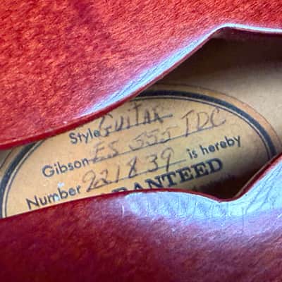 1970 Gibson ES-335TD Cherry - all original image 8
