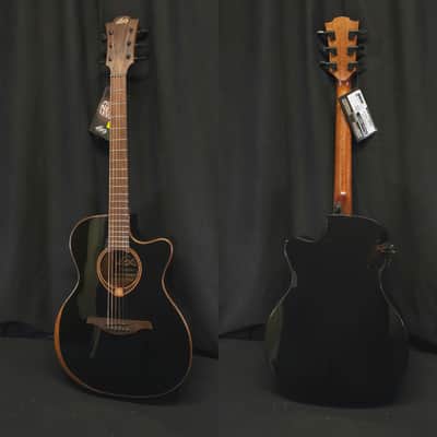 Lag Tramontane T118ABCE-BLK Acoustic Electric Guitar w/ Gig Bag image 2