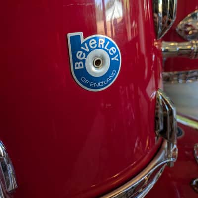 Beverley "Panorama" Drumkit 1960s-70s - Red Silk image 21
