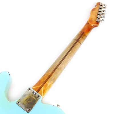 1992 Fender MIM Telecaster Customized by East Gloves Guitars in Relic Daphne Blue Finish image 8
