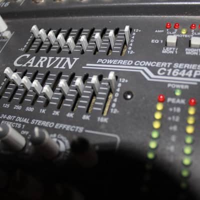 Carvin Powered Concert Series 1200-Watts 16-Channel Mixer w/Road Warrior Case C1644P (used) image 2