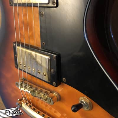 Washburn WI-64DL Idol Singlecut Electric Guitar Quilt Top Tobacco Sunburst image 8