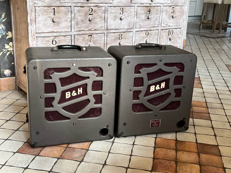 A PAIR of Bell & Howell Bell & Howell Filmosound 179 Speaker Cabinets 1940's/1950’s - Brown image 1
