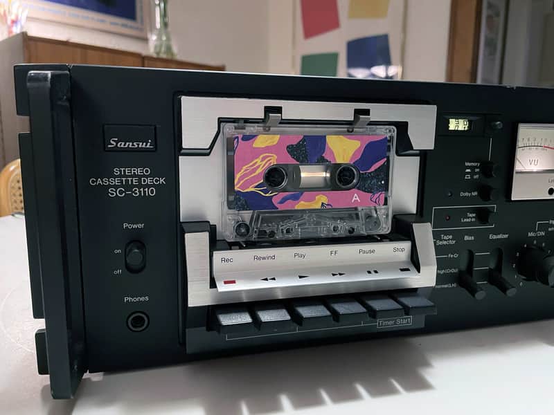 Sansui SC-3110 Stereo Cassette Tape Deck Clean and Working