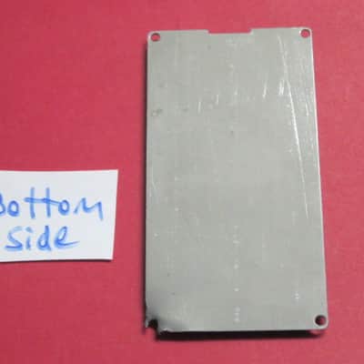 used genuine Boss Blue Label Japan Bottom Plate (early to mid 1980s) center area of back edge has cut out for power jack (was originally from DD-2 pedal) NO: pedal, other items, screws (lower right corner has small break / cut in metal) image 13