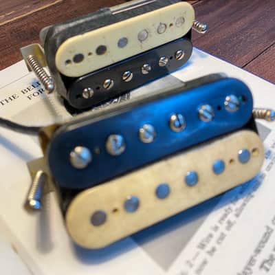 General Vintage Tone  1958 - 1959 PAF Humbucker set for Les Paul holy grail NOS Old greens  Zebra image 3
