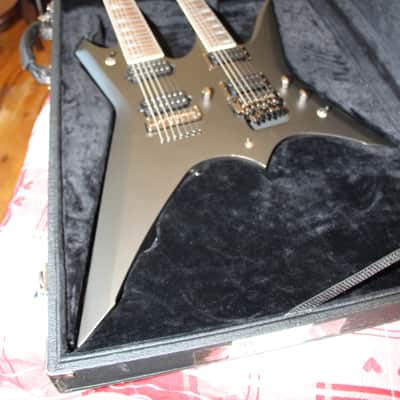 Ibanez Xiphos Doubleneck Guitar w/ OHSC *RARE* 2009 matte gunmetal NAMM Guitar image 6