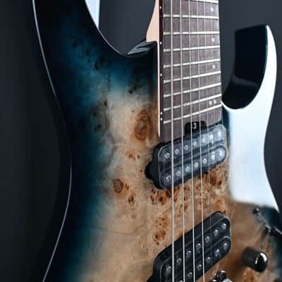 Ibanez RGMS7PB-CBS Cosmic Blue Starburst 7-String Guitar #388 image 6