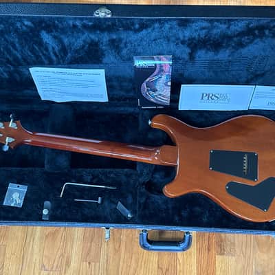 PRS Custom 22 10-Top Tremolo - 2001 - Violin Amber - Dragon II - East Indian Rosewood Fingerboard - Wide Fat Carve - NOS New Old Stock Like New Condition Massive Tight Flame OHSC image 16