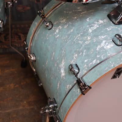 Tama 4pc Starclassic Birch/Walnut Drum Kit Shell Pack Ice Blue Pearl image 9