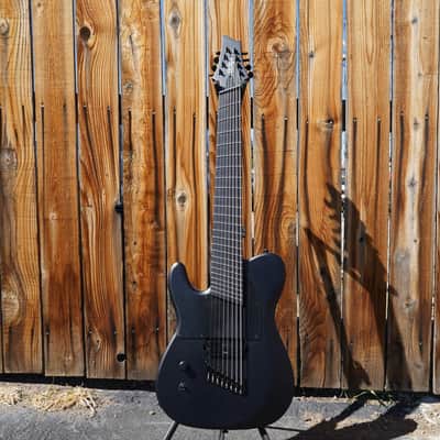 Schecter DIAMOND SERIES PT-8 MS Black Ops Satin Black Open Pore Left Handed 8-String Electric Guitar image 2