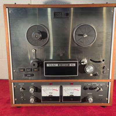 Vintage 1960s TEAC A-4010 1/4" 2-Track Stereo Reel-To-Reel Tape Deck w/ Plastic Cover & Extra Scotch Reel image 1