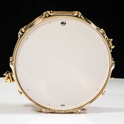 DW Knurled Bronze 6.5x14 Snare Drum w/Gold HW image 7