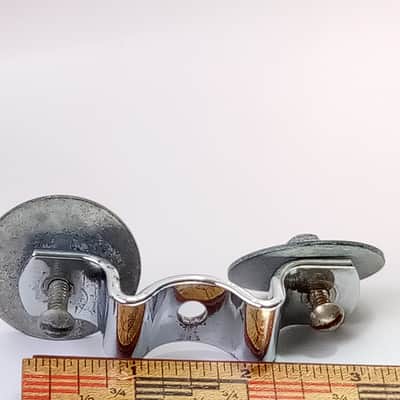 Ludwig Rail Mount Shell Bracket Slider Bar Holder Bass/Tom Drum Chrome 60s USA image 3