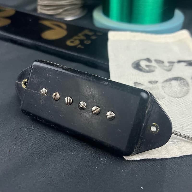 General Vintage Tone  1955 - 1957 Dogear Pickup NOS Wire Vintage Original Specs No 2 Black CAB butyrate cover image 1