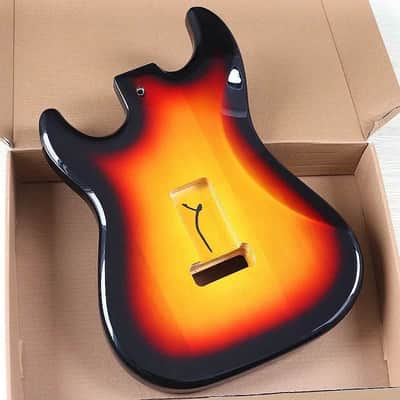 Sunburst Finish Guitar Stratocaster Strat Style Poplar Wood Body image 2