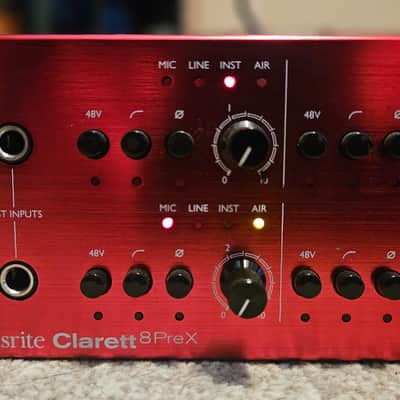 Focusrite Clarett 8Pre X Thunderbolt Audio Interface 2010s - Red image 2