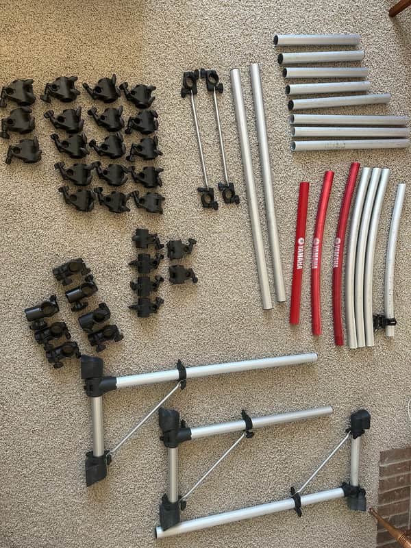 2x Yamaha DTX Electronic Drum Racks 2000's - Metal image 1