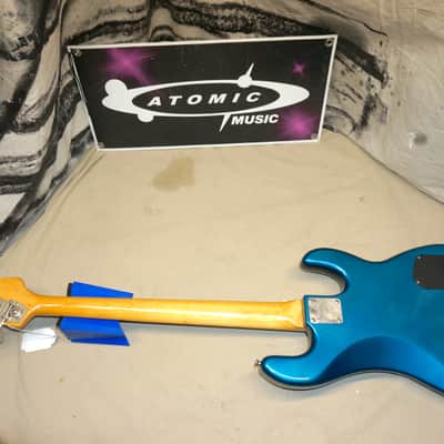 Kramer Focus 7000 Lefty Left-Handed 4-string Bass Guitar 1980s Blue - AS IS! image 8