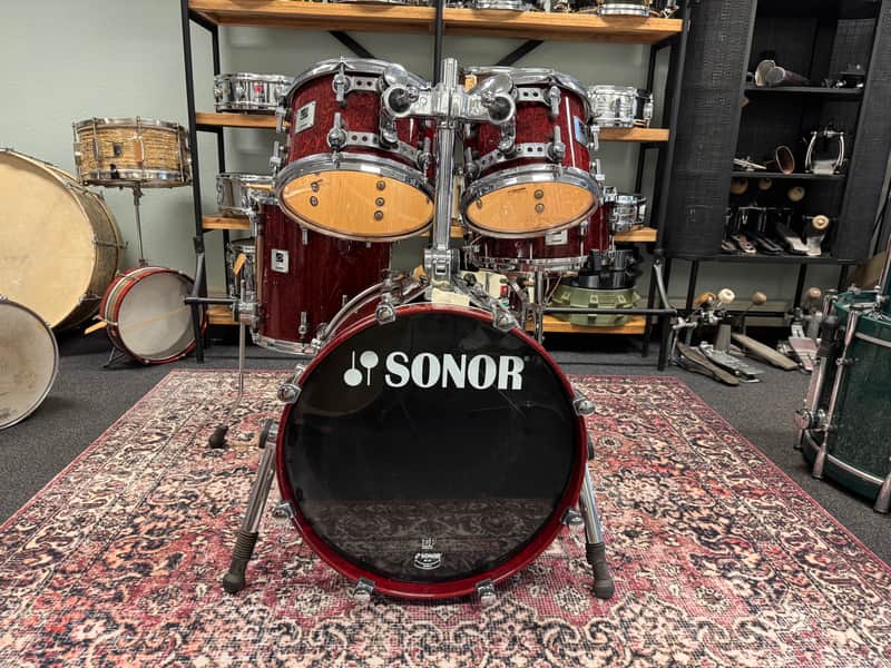 10"-12"-14"-20"-14" Designer Series Maple Light Drum Set - Cherry Birdseye Maple image 1