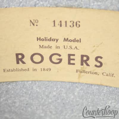 Rogers 8x12" Fullerton Tom Drum Shell Vintage 60s Holiday WMP White Marine Pearl image 8