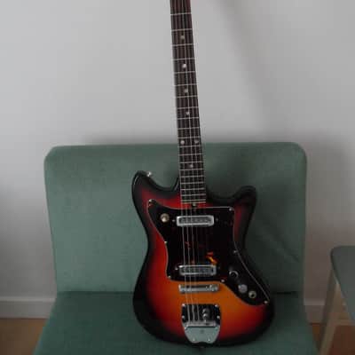 Teisco electric guitar 1960''s to 1970's - sunburst JAPAN 23 1/2" scale image 1