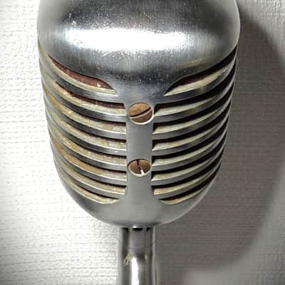 Vintage 1940s Shure 55 'Fatboy' Dynamic Microphone, works w/stand & cable (F1) image 6