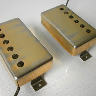 AGED Relic Humbucker PAF pickups GOLD PLATED 1958 1959 1960 Vintage P.A.F. LP SG 50s image 4