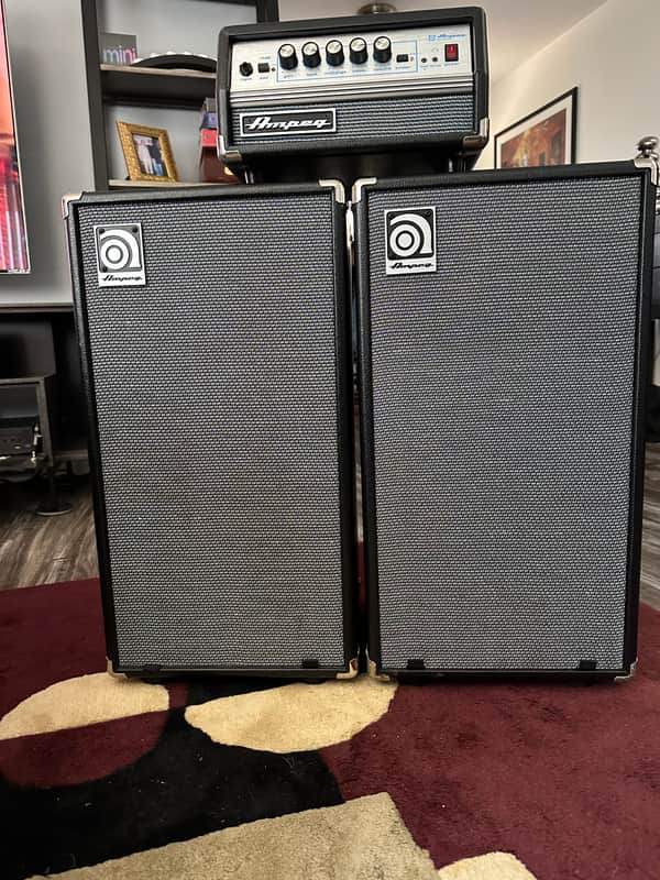Ampeg Micro VR 200-Watt 2x10" Compact Solid State Bass Amp Stack 2011 - Present - Black image 1