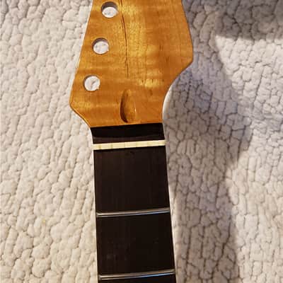 USA made Amazing 5A Roasted flame maple neck, Rosewood FB. made For a Strat body #MT-002 image 4