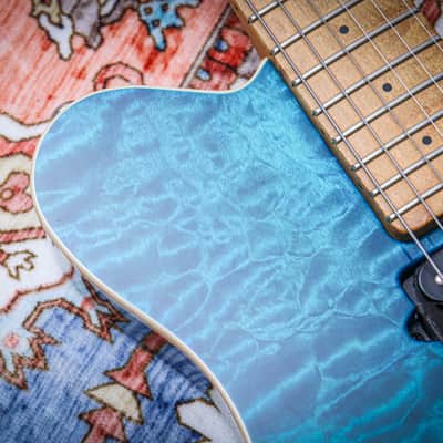 ERNIE BALL USA Music Man Axis HH Floyd "Blue Quilt" (1996) (SOLD) image 8