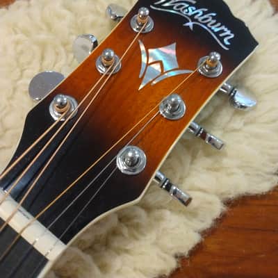 Washburn 2018 EA15ATB-A Mini-Jumbo Tobacco Burst Acoustic Electric w/Roadrunner HSC image 11