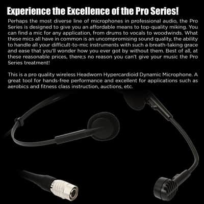 Audio-Technica PRO-8HECW Hypercardioid Dynamic Headworn Mic for A-T UniPak Wireless image 2