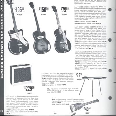 Vintage 1960 Kay Guitar Catalog Brochure Full Line image 10