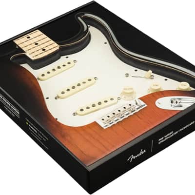 Fender Pre-Wired Strat Pickguard Custom Shop Fat 50's SSS Parchment 11 Hole image 3