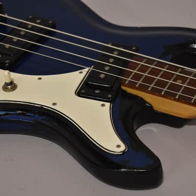1970s Univox Hi-Flier Phase II Bass Metallic Blue Refin MIJ w/Gig Bag image 8