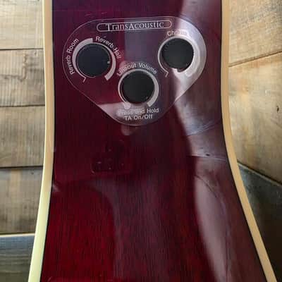 Yamaha FSC-TA TransAcoustic Concert Cutaway Acoustic - Ruby Red image 8