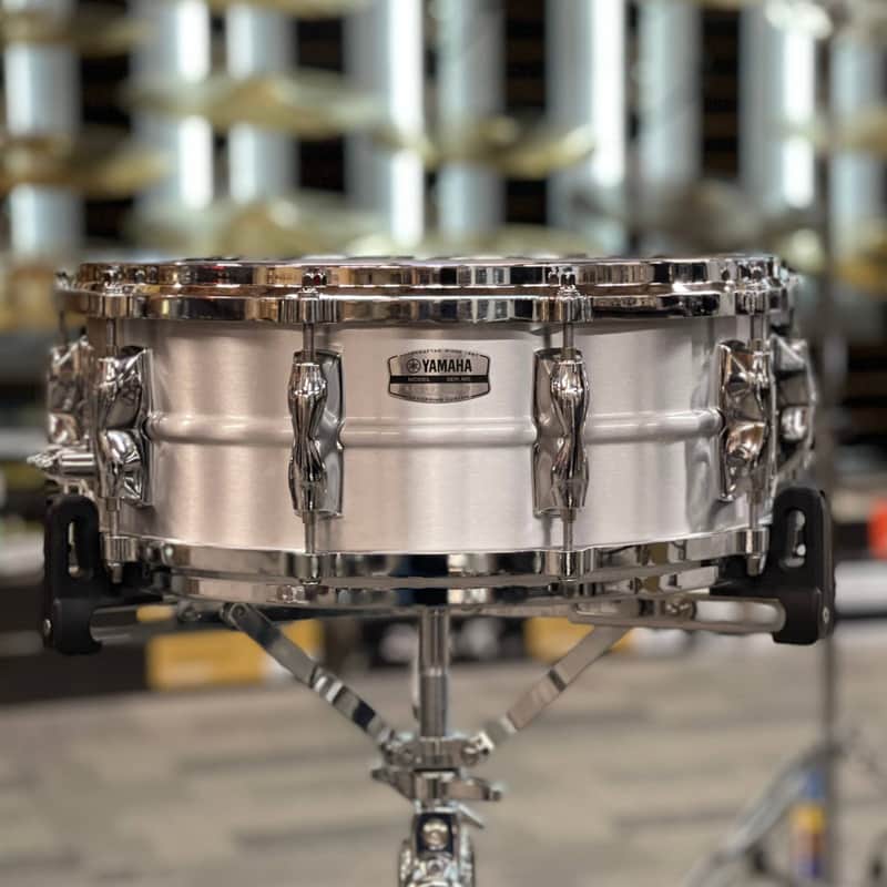 YAMAHA RAS-1455 14X5.5 RECORDING CUSTOM ALUMINUM SNARE DRUM - FLOOR MODEL image 1