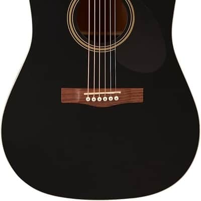 Dreadnought Acoustic Guitar, Beginner Guitar, Black/Natural image 1