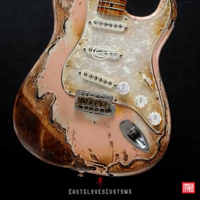 Fender Stratocaster 60th Anniversary Shell Pink Heavy Aged Relic by East Gloves Customs image 12