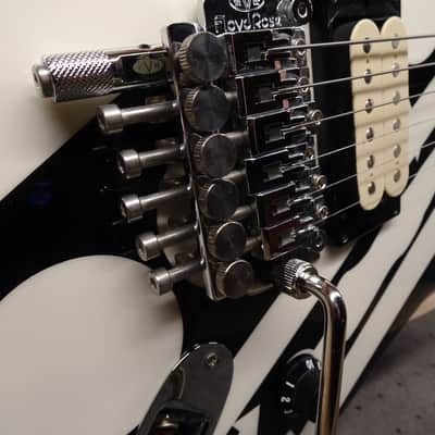 EVH Striped Series "Circles/See Ya" 2014--The OG --Titanium and Brass Hot Rodded- - Gloss Black/White image 3
