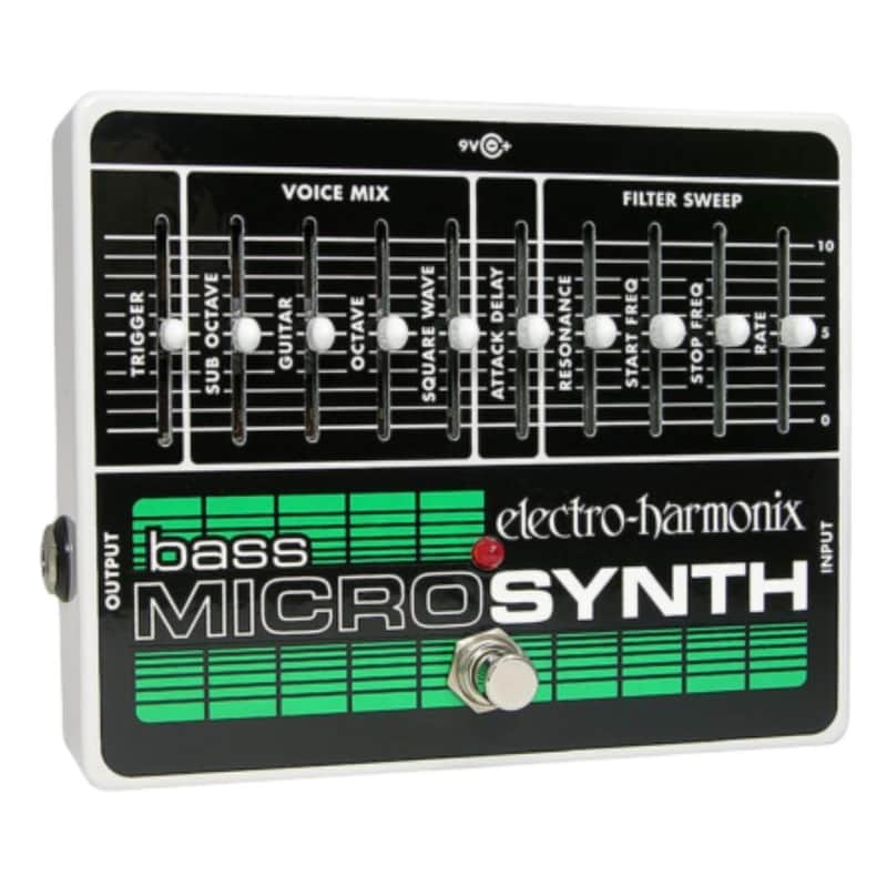 Electro-Harmonix Bass Micro Synth 55mA Analog Pedal with Adjustable Synth and 4 Voice Mixer image 1