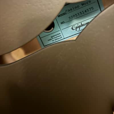 Epiphone Casino Worn 2020 - 2025 - Worn Olive Drab image 2