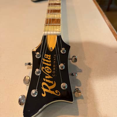 Rivolta Guitars Combinata VII Left-Handed with Pau Ferro Fretboard 2019 - Toro Black Metallic image 6