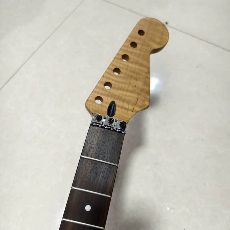 Roasted Flamed Maple Stratocaster Guitar Neck With Rosewood Fingerboard, 22-Frets image 1